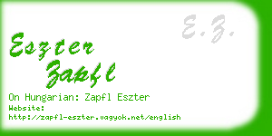 eszter zapfl business card